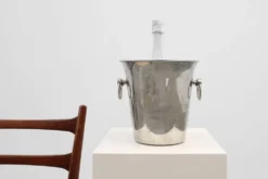 Refroidisseur à vin en argent massif Art Déco, France années 1930
