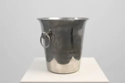 Refroidisseur à vin en argent massif Art Déco, France années 1930