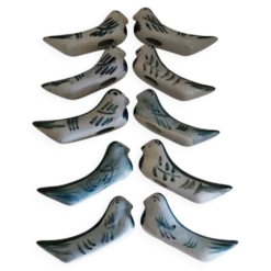 Repose-couteau en céramique forme oiseaux