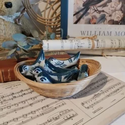 Repose-couteau en céramique forme oiseaux