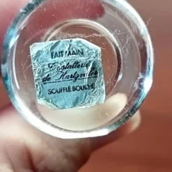6 repose-couteaux en verre pressé vintage