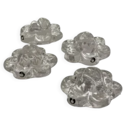 4 Repose-couteaux en verre transparent - Pukkeberg - Suède - 1970
