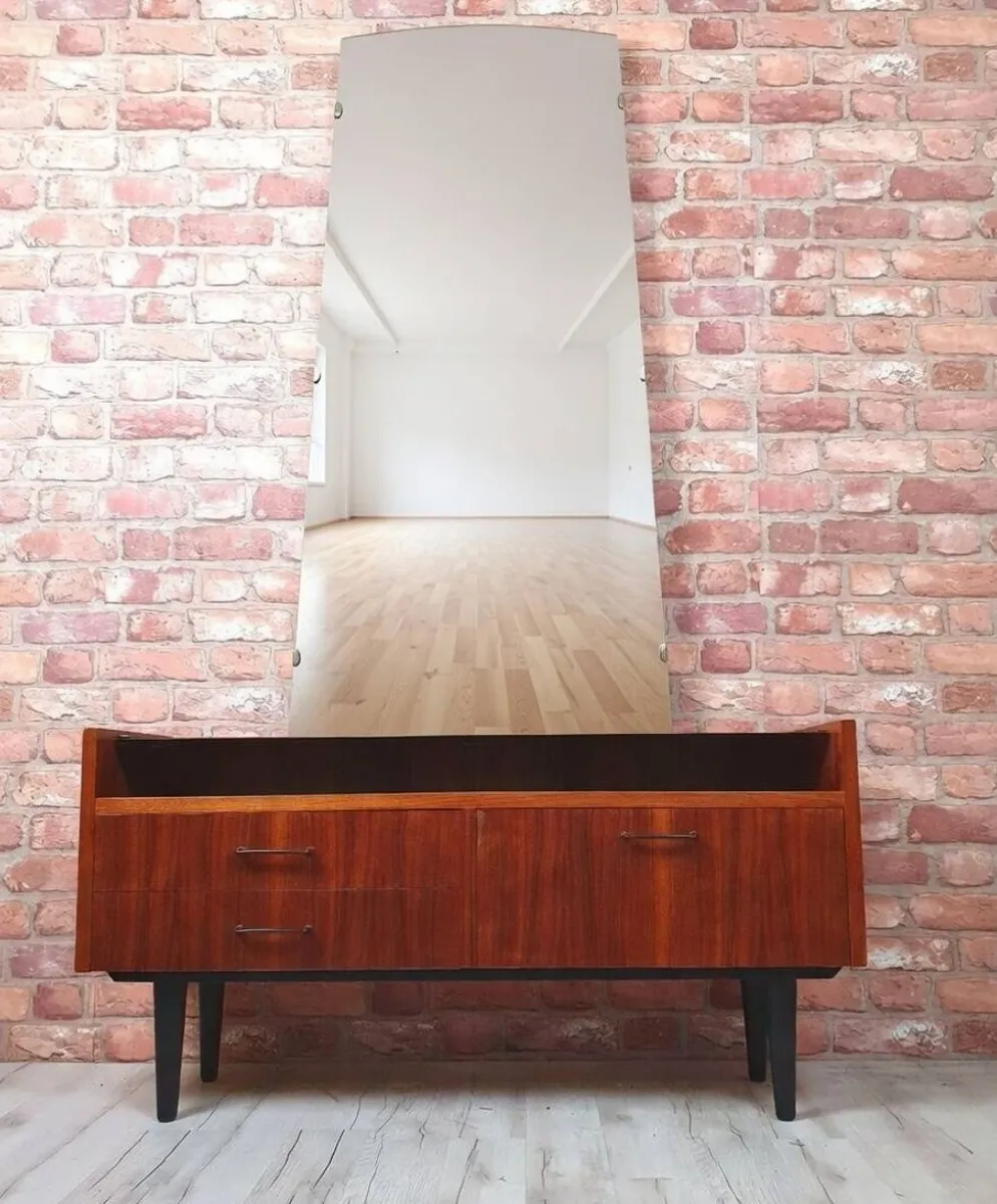 Restored Mid-Century Walnut Vanity Dressing Table by Marian Grabinski - 196
