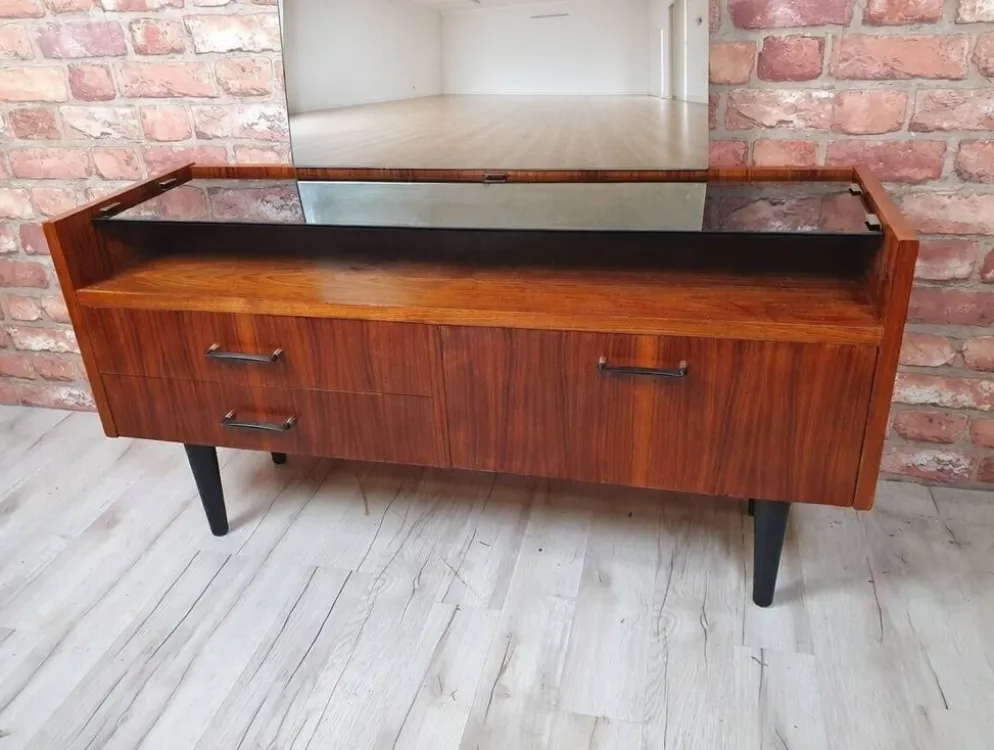 Restored Mid-Century Walnut Vanity Dressing Table by Marian Grabinski - 196