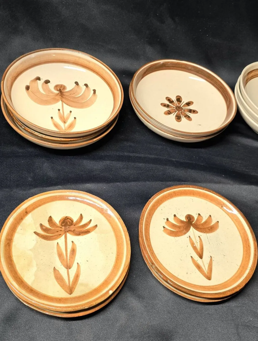 ROBERT PICAULT (1919-2000), lot de plats en céramiques émaillées vintage