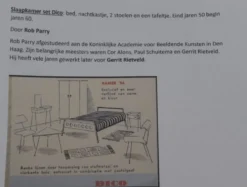 Rob Parry et Emile Truijen Lit, chaise et table de chevet pour la série Dico « Kamer 56 », années 1950