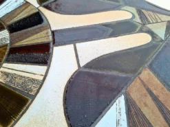 Roger Capron, table basse vintage avec plateau céramique, meuble desig