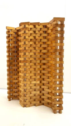 Room divider in Poplar wood 1990'S