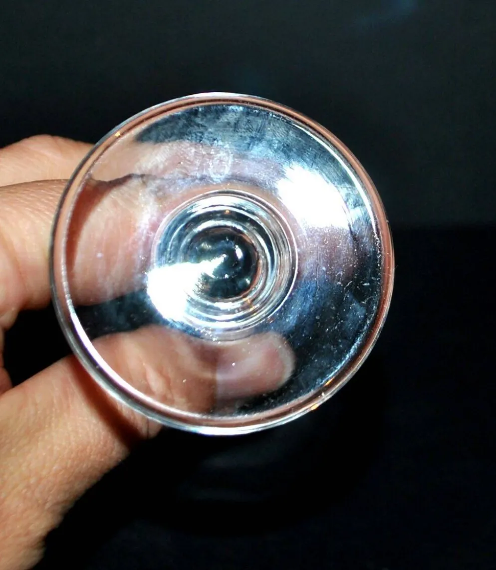 Saint-Louis lot de 6 verres à pied en cristal taillé palmettes 1900 H11.5