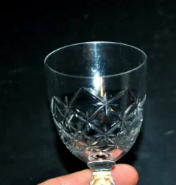 SAINT-LOUIS 10 verres à pied en cristal taillé MASSENET Taille 75