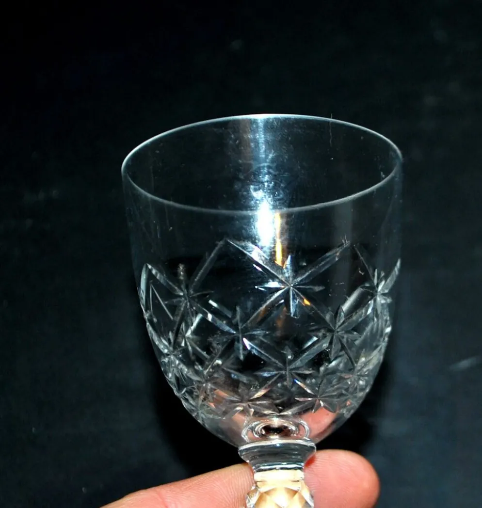 SAINT-LOUIS 10 verres à pied en cristal taillé MASSENET Taille 75