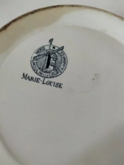 Saladier ancien Moulin des Loups décor Marie-Louise bleu