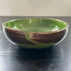 Saladier artisanal vert provençal