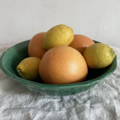 Saladier, coupe à fruits en céramique verte