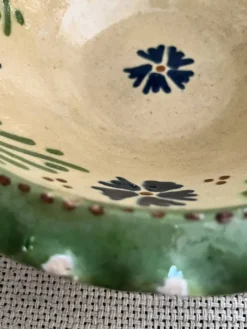 Saladier en terre cuite vernissée