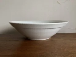 Saladier en terre de fer centre de table Choisy 1900 blanc