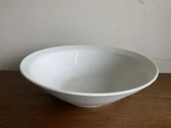 Saladier en terre de fer centre de table Choisy 1900 blanc