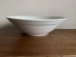 Saladier en terre de fer centre de table Choisy 1900 blanc