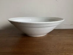 Saladier en terre de fer centre de table Choisy 1900 blanc