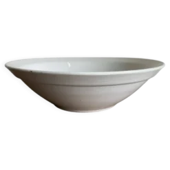 Saladier en terre de fer centre de table Choisy 1900 blanc