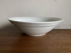 Saladier en terre de fer centre de table Choisy 1900 blanc