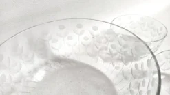 Saladier et 5 coupes cristal ciselé Années 50