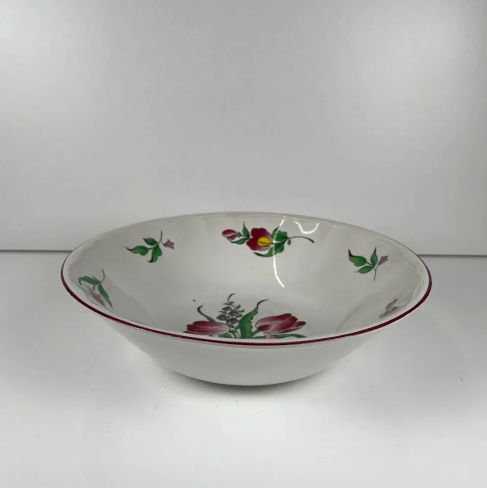 Saladier MM, modèle réverbère par KG Lunéville, motif tulipe