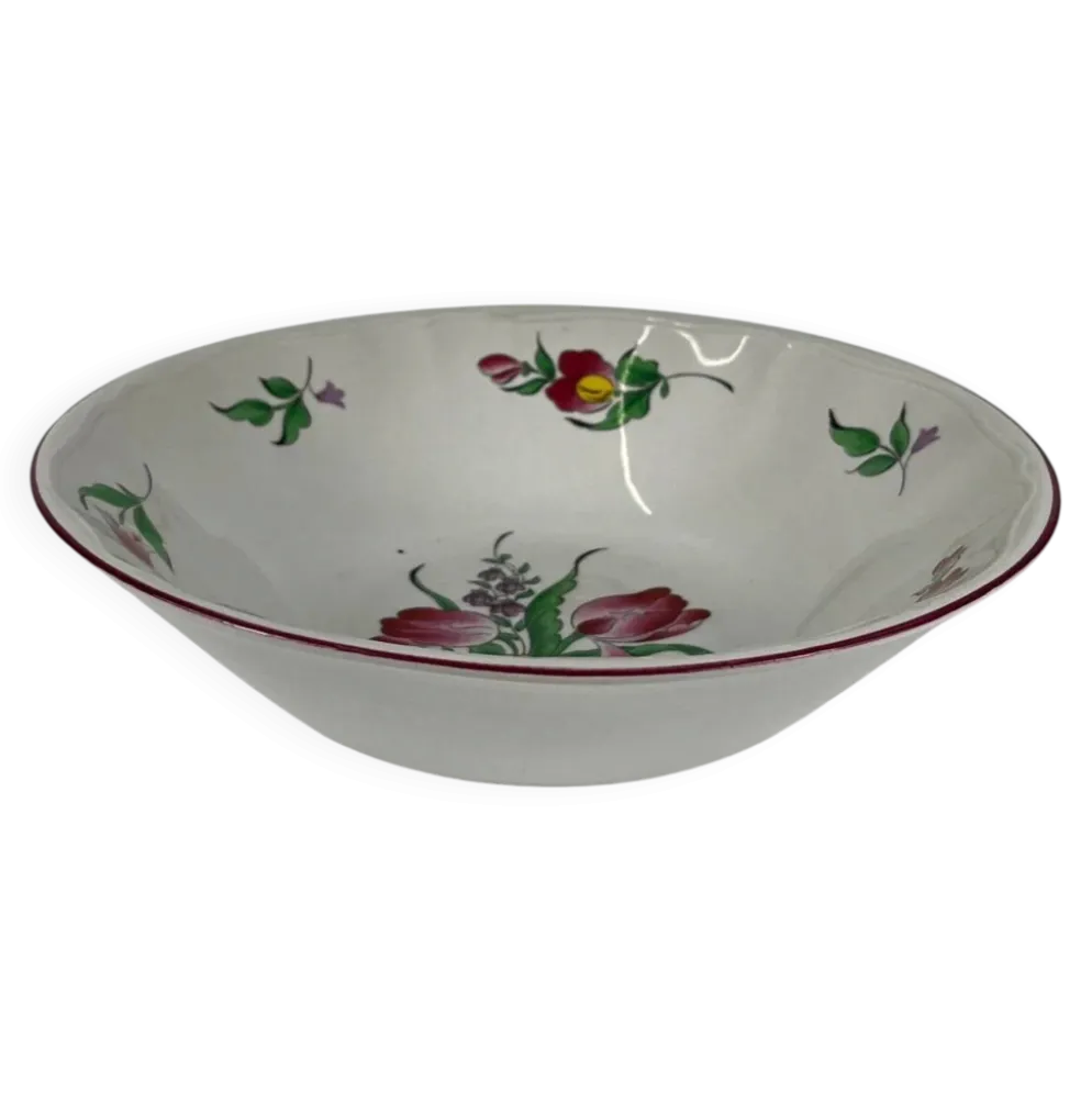 Saladier MM, modèle réverbère par KG Lunéville, motif tulipe