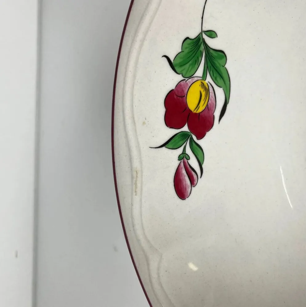 Saladier MM, modèle réverbère par KG Lunéville, motif tulipe