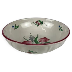 Saladier PM, modèle réverbère par KG Lunéville, motif tulipe