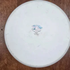 Saladier porcelaine de Sologne décor Camargue oiseaux vintage 23 cm