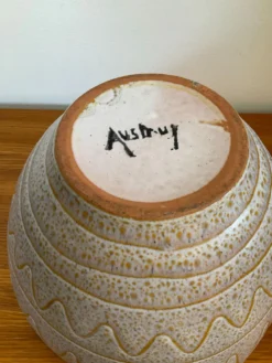 Saladier Vallauris par Jean Austruy en céramique glacée
