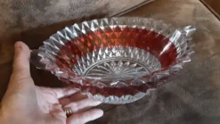 Saladier verre vintage