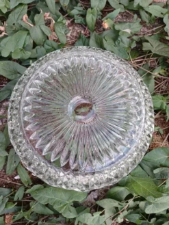 Saladier vintage en verre taillé