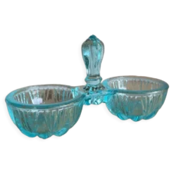Saleron en verre bleu