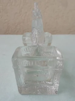 Saleron salière et poivrier en verre coq