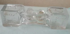Saleron salière et poivrier en verre coq