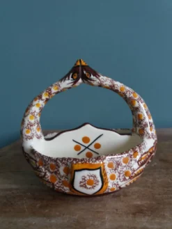 Saleron salière Henriot Quimper en forme de cygnes