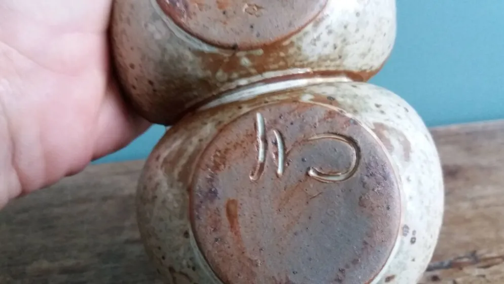 Saleron saucière en grès de Puisaye signée Jean-Pierre Prud’homme
