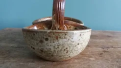 Saleron saucière en grès de Puisaye signée Jean-Pierre Prud’homme