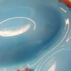 Saleron / serviteur en opaline bleue