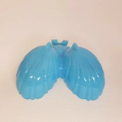 Saleron / serviteur en opaline bleue