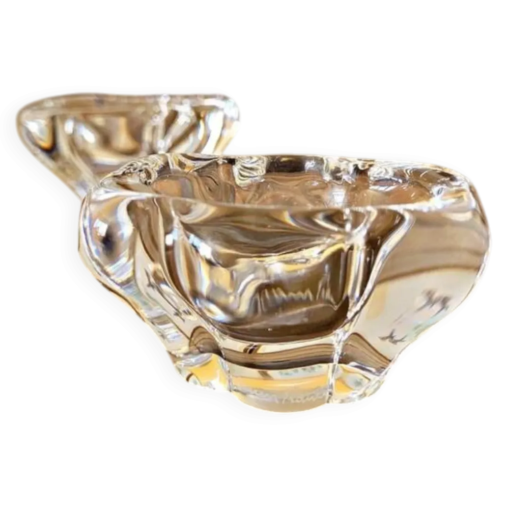 Salerons / salières Daum en cristal signé Daum France (lot de 2)