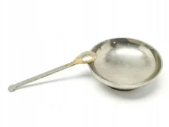 Salière Art Déco, en laiton nickelé, Krupp-Berndorf, Allemagne, années 1930