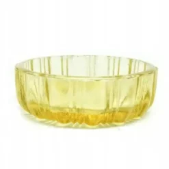 Salière Art Déco, verre ambre, Ząbkowice, Pologne, années 1930