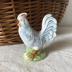 Salière coq en opaline