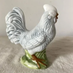 Salière coq en opaline