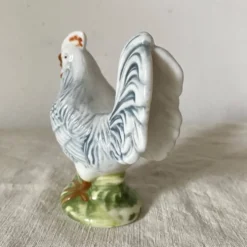 Salière coq en opaline