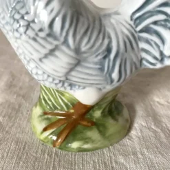 Salière coq en opaline