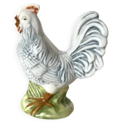 Salière coq en opaline